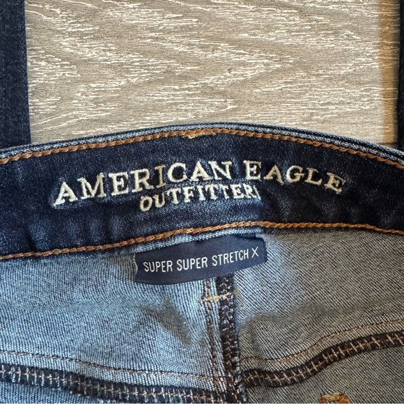 American Eagle Outfitters Women's Blue High Rise Skinny Jean Jeggings 10 Long - Picture 4 of 7